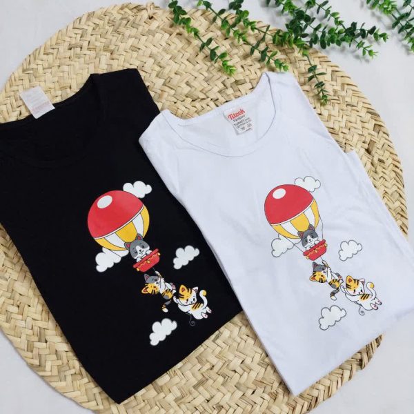 تیشرت نخ و پنبه زنانه و دخترانه بالن