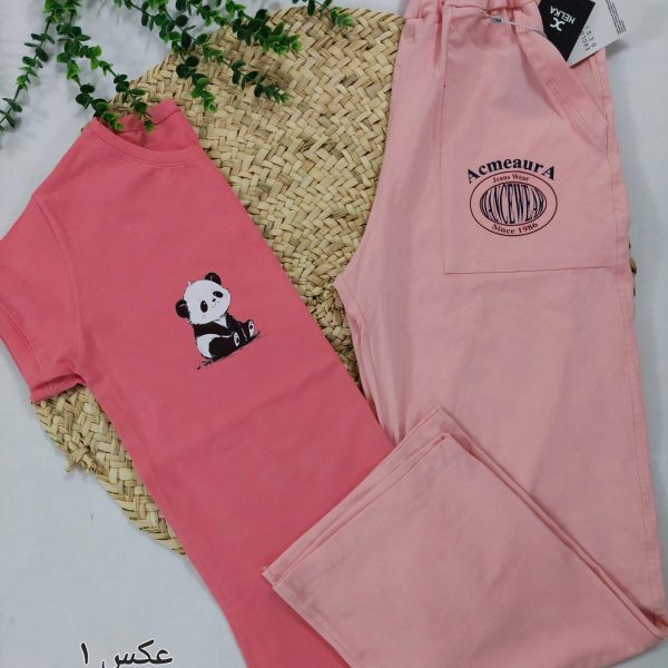 ست تیشرت و شلوار نخ و پنبه زنانه اعلا